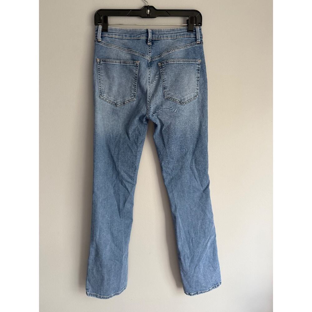 We The Free People Women's 27 Jeans Medium Wash High Rise Paneled Slit Hem - Picture 6 of 8